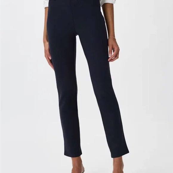Quince Navy Extra-Stretch Straight Leg Pants - Picture 2 of 7